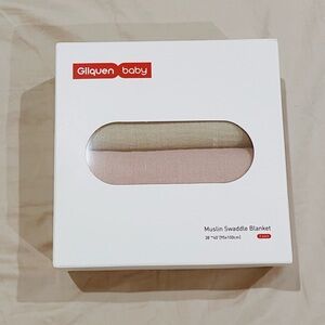 Gllquen baby muslin swaddle blanket 2-pack